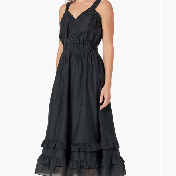 Endless Rose Dresses & Skirts - Endless Rose Black Ruffled Midi Dress Medium